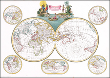 Mappe-Mondes sur Diverses Projections By Conrad Malte-Brun