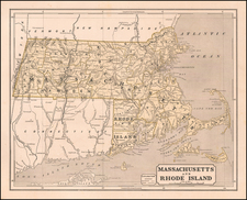 Massachusetts Map By Sidney Morse  &  Samuel Breese