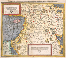 Cyprus, Middle East, Holy Land and Turkey & Asia Minor Map By Sebastian Munster
