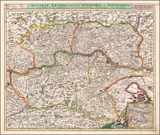 Austria Map By Cornelis II Danckerts