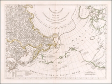 Polar Maps, Alaska, Pacific, Russia in Asia and Canada Map By Robert Sayer