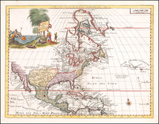 North America Map By Giambattista Albrizzi