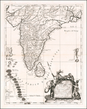 Penisola Dell India di qua dal Gange et Isole intorno ad essa adiacenti . . . 1683 By Giacomo Giovanni Rossi - Giacomo Cantelli da Vignola