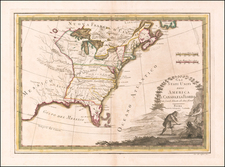 United States Map By Giovanni Maria Cassini