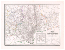 Karte vom Ural Gebirge Gegrundet auf die austromischen Beobachtungen von Wischnewsky, Schubert, A. v. Humboldt, Ad. Erman, und auf handschiftliche Specialkarten. . . 1837