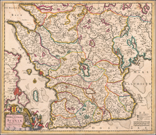 Sweden and Denmark Map By Cornelis II Danckerts