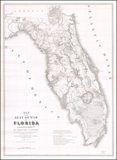 Florida Map By United States Bureau of Topographical Engineers