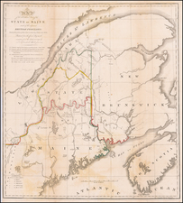 New England, Maine and Canada Map By M Chambers