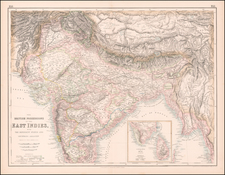 India and Central Asia & Caucasus Map By Archibald Fullarton & Co.