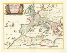 Europe, Italy and Mediterranean Map By Joan Jacobum de Rubeis / Michel-Antoine Baudrand 