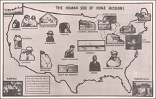 United States and Pictorial Maps Map By Board of Home Missions an Church Extensions