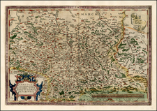 Czech Republic & Slovakia and Germany Map By Abraham Ortelius