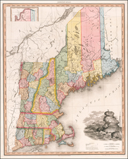 New England, Connecticut, Maine, Massachusetts, New Hampshire, Rhode Island and Vermont Map By Henry Schenk Tanner