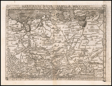 Netherlands, Poland, Hungary, Baltic Countries, Scandinavia and Germany Map By Giacomo Gastaldi