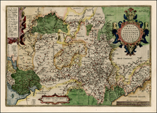 Netherlands and Germany Map By Abraham Ortelius