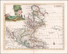 North America Map By Giambattista Albrizzi