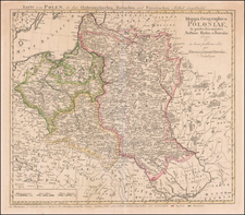 [Poland] Mappa Geographica Poloniae, in partes suas majores, Austriae, Russie et Borussie.  divisa in lucem pubicam . . . .