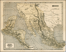 Southwest, Rocky Mountains, Central America and California Map By Sidney Morse  &  Samuel Breese