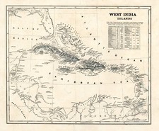 Caribbean Map By Sidney Morse  &  Samuel Breese
