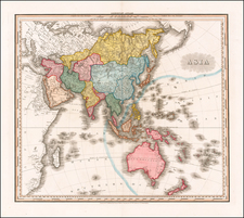 Asia and Australia Map By Henry Schenk Tanner