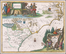 West Virginia, Southeast, Georgia, North Carolina and South Carolina Map By John Ogilby