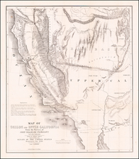 Southwest, Arizona, Utah, Nevada, Utah and California Map By John Charles Fremont / Charles Preuss