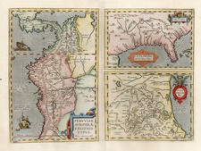 South, Southeast, Central America and South America Map By Abraham Ortelius