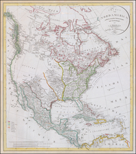 United States, Southeast and North America Map By Christian Gottlieb Reichard
