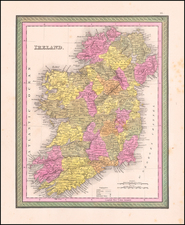 Ireland Map By Samuel Augustus Mitchell