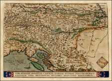 Balkans Map By Abraham Ortelius