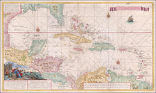 Florida, Caribbean, Cuba, Bahamas, Central America and Venezuela Map By Gerard Van Keulen