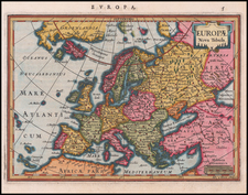 Europe Map By Jodocus Hondius / Gerard Mercator