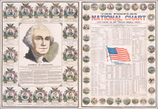 United States, Portraits & People and Curiosities Map By Dollar Weekly Times