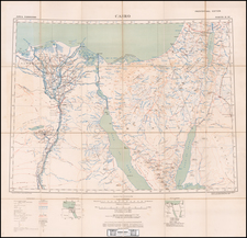 Holy Land, Arabian Peninsula and Egypt Map By Geographical Section, War Office (UK)