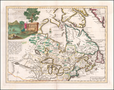 Midwest and Canada Map By Giambattista Albrizzi