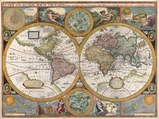 World, World, Celestial Maps and Curiosities Map By John Speed