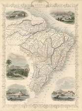 South America Map By John Tallis