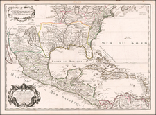 United States, South, Southeast, Texas, Midwest, Southwest and Rocky Mountains Map By Guillaume De L'Isle