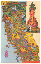 California and Pictorial Maps Map By Darrel Millsap