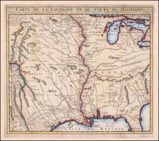 South, Southeast, Texas, Midwest, Plains, Southwest and Rocky Mountains Map By J.F. Bernard