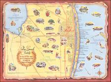 Florida and Pictorial Maps Map By West Palm Beach Chamber of Commerce