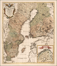 Sweden and Finland Map By Georg Biurman
