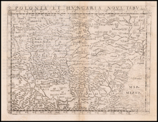 Poland, Hungary, Baltic Countries and Balkans Map By Giacomo Gastaldi