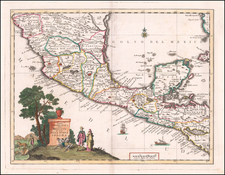 Mexico and Central America Map By Giambattista Albrizzi