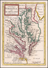 Mid-Atlantic and Southeast Map By Herman Moll