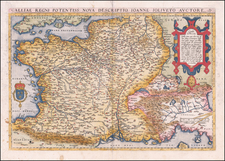 France Map By Abraham Ortelius