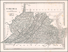 Virginia Map By Sidney Morse  &  Samuel Breese