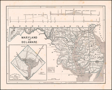 Washington, D.C., Maryland and Delaware Map By Sidney Morse  &  Samuel Breese