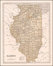 Illinois Map By Sidney Morse  &  Samuel Breese