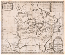 United States, Texas, Midwest and North America Map By Louis de Hennepin